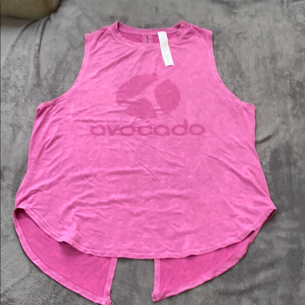 Vintage dye avomuse muscle tank with back slit